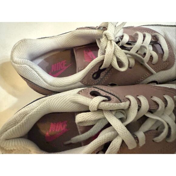 Nike Kids Air Max 1 GS Athletic Sneakers Light Violet Burgundy Crush Size 5Y - Picture 4 of 9